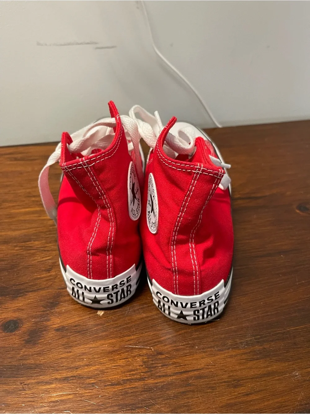 Converse Kids Red Chuck Taylor High-Top Canvas Shoes with White Laces